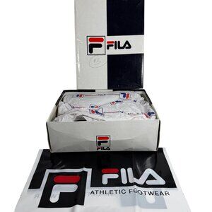 FILA Athletic Footwear White Leather Mid-Top Sneakers SZ 5.5 Womens 3-B44-0501TB